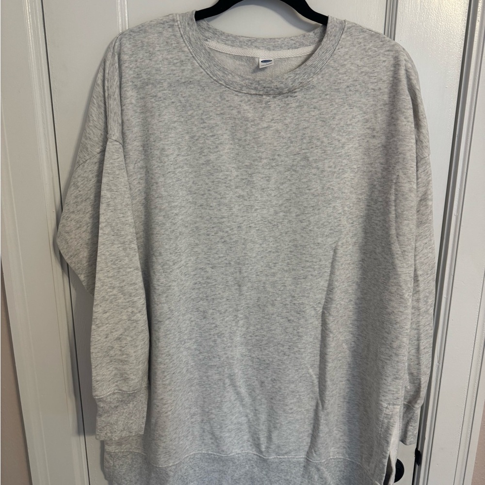 Old Navy Gray Oversized Tunic Sweatshirt